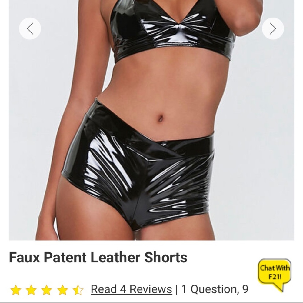 Faux Patent Leather Shorts F21 Size (S)